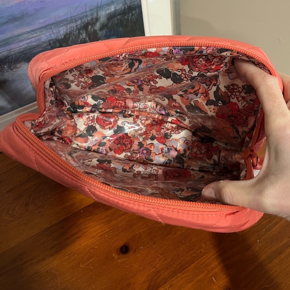 NWT Vera Bradley Ultralight Grand cosmetic case Blush Sienna - Picture 7 of 11